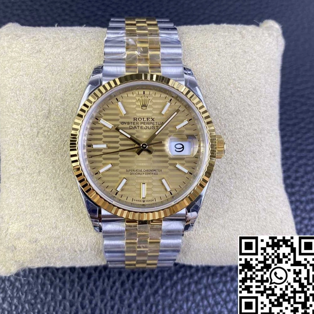 Hourmarker M126233 Factory 36MM Yellow Rolex Diamond Dial VS Motif Tone Two Datejust 0810